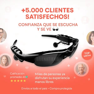 2X1: Gafas deportivas polarizadas inalámbricas con Bluetooth| 50% DESCUENTO