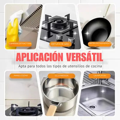 REMOVEDOR DE GRASA PARA COCINAS 2X1 | LIMPIEZA PROFUNDA PARA OLLAS/PLATOS🍳