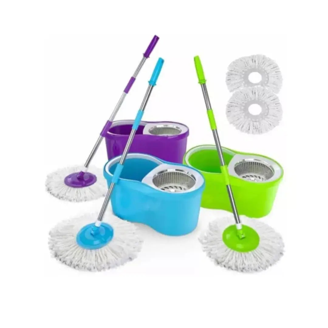 TURBOCLEAN®️|Trapero 360°+Balde Escurridor+Repuesto+Filtro Purificador de Agua