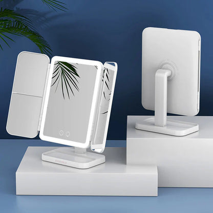 Triple Espejo con Luz LED + E-Book de 100 Tips de Maquillaje ✨