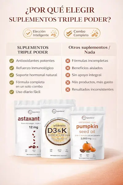 COMBO TRIPLE PODER: Antioxidantes + Inmunidad + Energía y Vitalidad Diaria⚡3X1