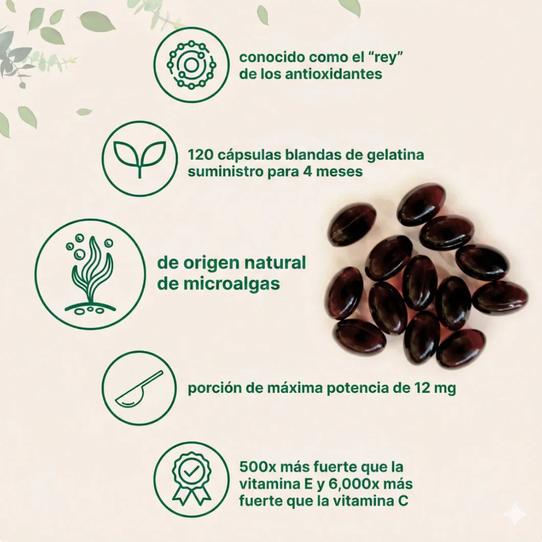 Astaxantina - El "Botox Natural" Rejuvenece en 30 Días o Te Devolvemos Tu Dinero.