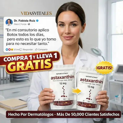 Astaxantina – El “Botox Natural” 2X1: Rejuvenece en 30 Días o Te Devolvemos Tu Dinero 🍃
