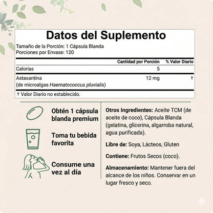 Astaxantina - El "Botox Natural" Rejuvenece en 30 Días o Te Devolvemos Tu Dinero.