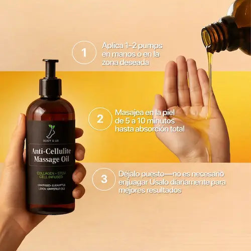 ACEITE ANTICELULITIS ULTRA POTENTE 2X1 QUE DEJA TU PIEL SIN NINGUN HUEQUITO🍑