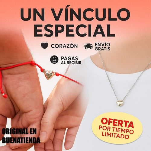 PULSERA+COLLAR DE CORAZON + 2 CAJAS DE REGALO