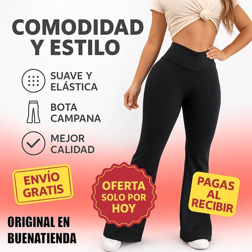 LEGGIN BOTA CAMPANA NEGRO | Estilo Favorecedor sin Esfuerzo