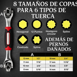 LLAVE MULTIFUNCIONAL PARA TUBERIAS + LLAVE 48 EN 1  UNIVERSAL GRATIS | No más apuros