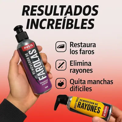 Combo Carro Impecable: Renueva Farolas + Elimina Rayones