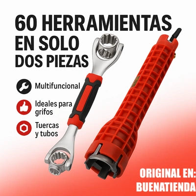 LLAVE MULTIFUNCIONAL PARA TUBERIAS + LLAVE 48 EN 1  UNIVERSAL GRATIS | No más apuros
