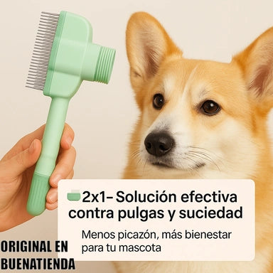 CEPILLO ANTIPLAGAS 2X1 | PELAJE LIMPIO Y SIN RASQUIÑA AL INSTANTE