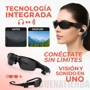 2X1: Gafas deportivas polarizadas inalámbricas con Bluetooth| 50% DESCUENTO