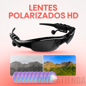 2X1: Gafas deportivas polarizadas inalámbricas con Bluetooth| 50% DESCUENTO