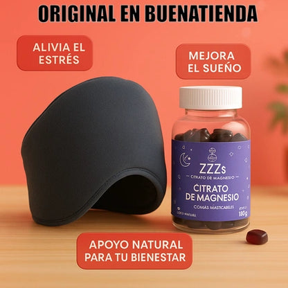 GORRO TERAPÉUTICO + 60 GOMITAS DE MAGNESIO | Descanso Real Sin Medicamentos