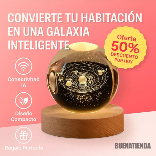 Convierte Tu Habitación en una Galaxia Inteligente – Esfera LED con IA