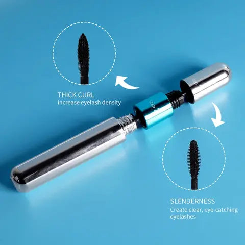2X1 EyeLash® :Mascara Profesional para Pestañas y Cejas de fibra de Seda 4D