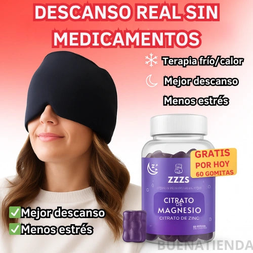 GORRO TERAPÉUTICO + 60 GOMITAS DE MAGNESIO | Descanso Real Sin Medicamentos