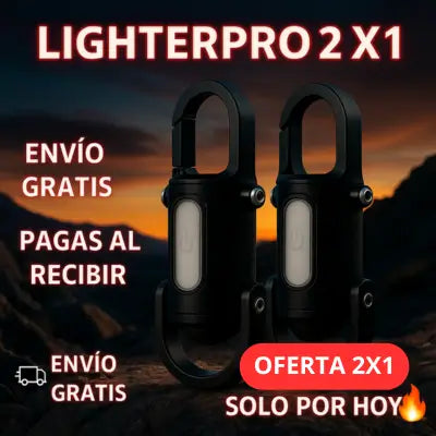 LIGHTERPRO® 2X1 | LINTERNA-POWERBANK Y LLAVERO TODO EN UNO 🔦