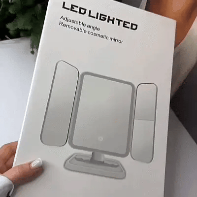 Triple Espejo con Luz LED + E-Book de 100 Tips de Maquillaje ✨