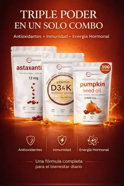 COMBO TRIPLE PODER: Antioxidantes + Inmunidad + Energía y Vitalidad Diaria⚡3X1