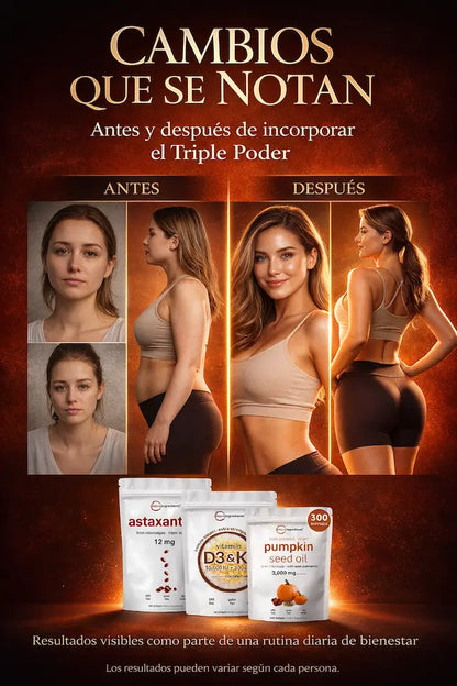 COMBO TRIPLE PODER: Antioxidantes + Inmunidad + Energía y Vitalidad Diaria⚡3X1
