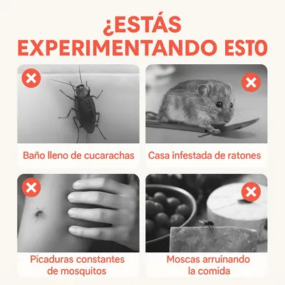 REPELENTE DE PLAGAS ULTRASONICO CON IA 2X1 PARA ELIMINAR MOLESTAS PLAGAS 🪳🐭