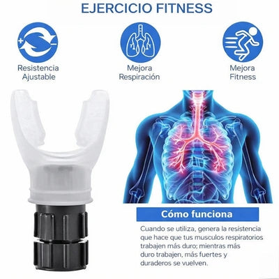 ENTRENADOR DE RESPIRACION ULTRA POTENTE 2X1 PARA RESPIRAR COMO NUNCA🫁