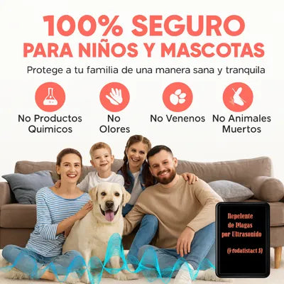 REPELENTE DE PLAGAS ULTRASONICO CON IA 2X1 PARA ELIMINAR MOLESTAS PLAGAS 🪳🐭