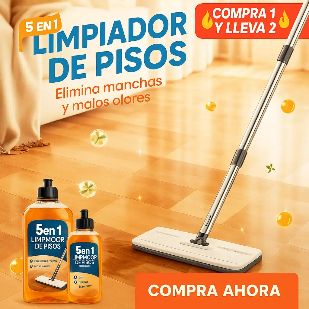 RENUEVAPISOS 5 EN 1 – LIMPIADOR PROFESIONAL PARA MADERA Y PISOS ✨ OFERTA 2X1