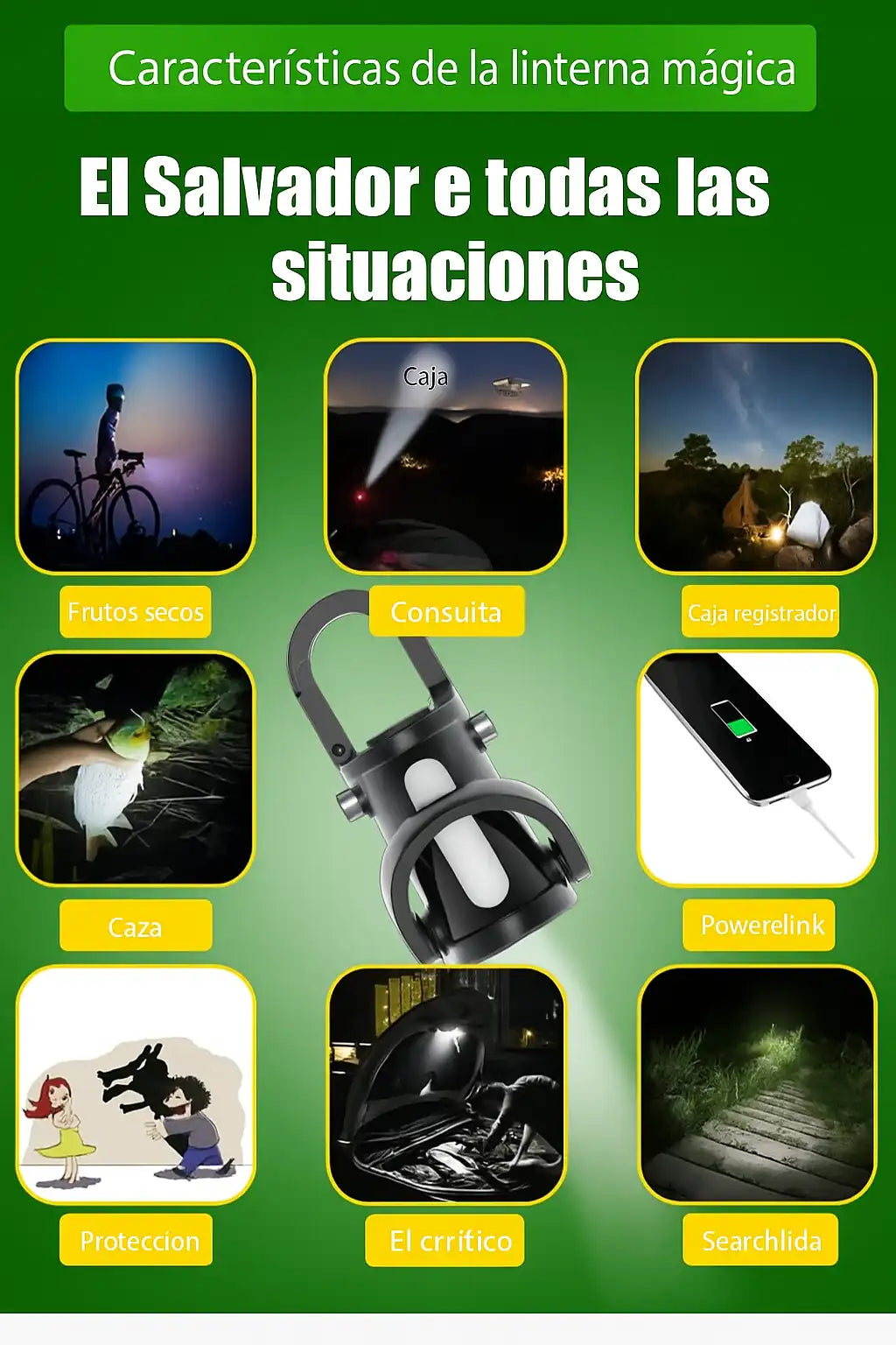 MINI LINTERNA LLAVERO POWERBANK MULTIFUNCIONAL 3 EN 1🔦