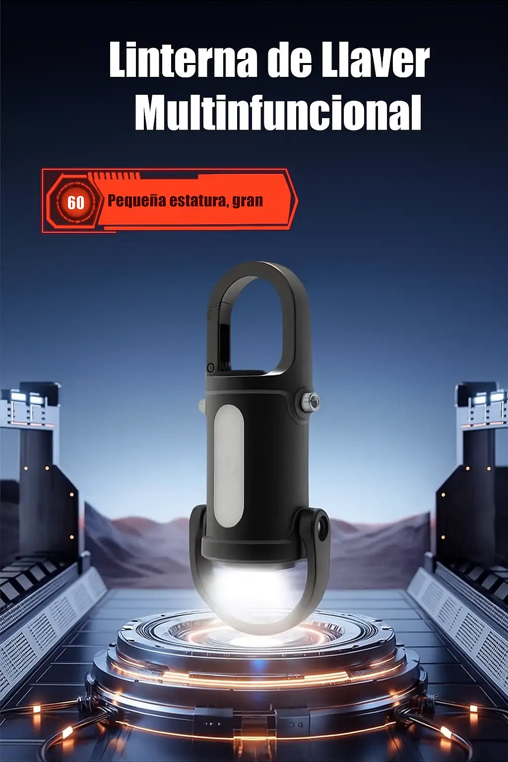 MINI LINTERNA LLAVERO POWERBANK MULTIFUNCIONAL 3 EN 1🔦