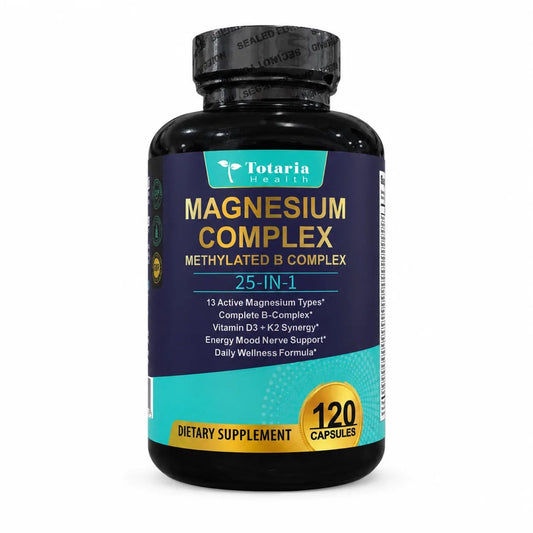 Magnesium Complex 25 EN 1 — 120 Cápsulas (Totaria)