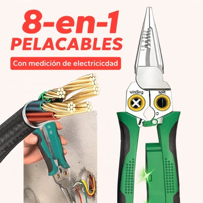 8 EN 1: TIJERAS PELACABLES MULTIFUNCIONALES CON PRUEBA ELECTRICA