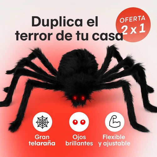 Transforma tu Halloween con 2 Arañas Gigantes al Precio de 1