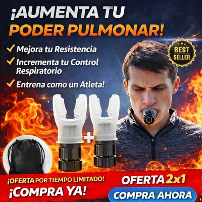 ENTRENADOR DE RESPIRACION ULTRA POTENTE 2X1 PARA RESPIRAR COMO NUNCA🫁