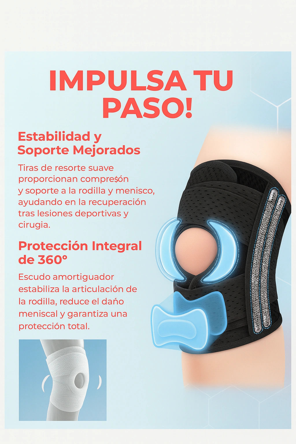 Rodillera Meniscal Premium🦵 Más estabilidad, menos molestia | Muévete sin miedo